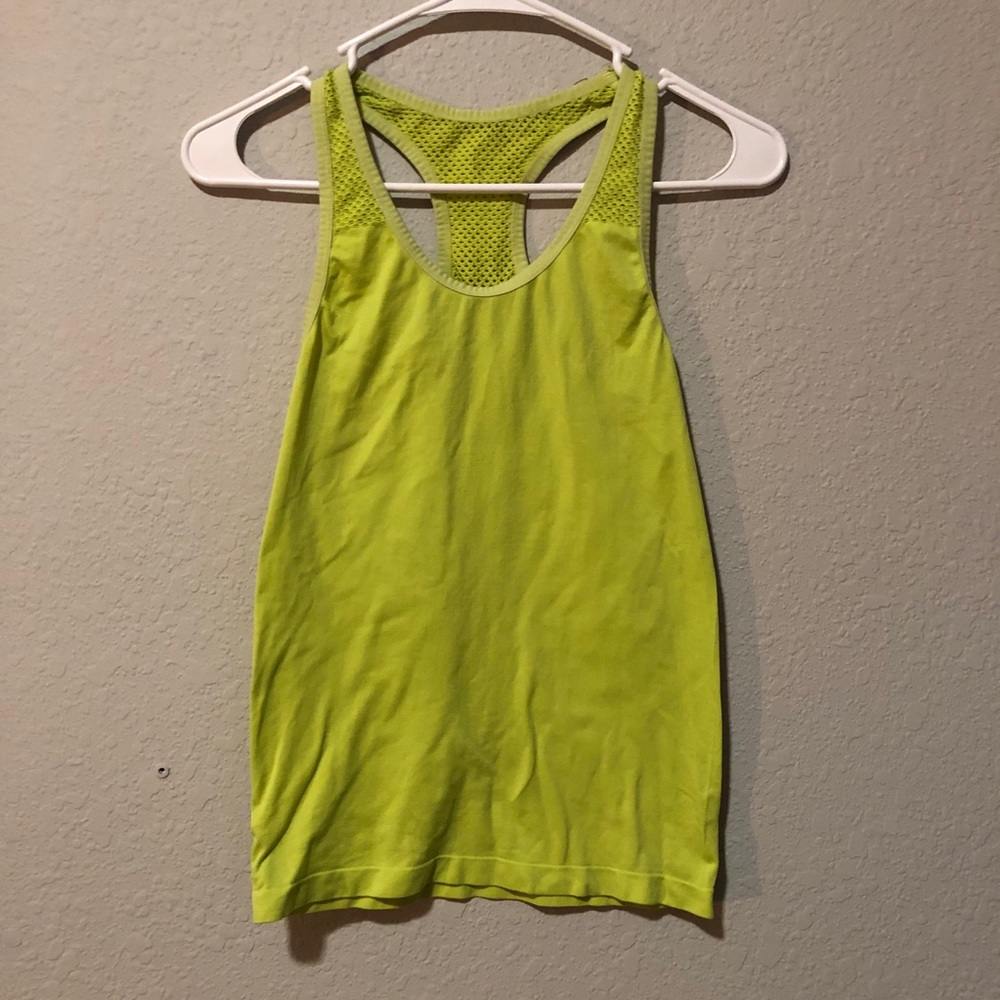 Lime green workout tank top